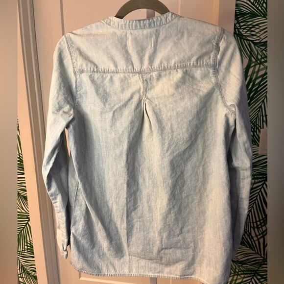 Vince Womens Chambray Patch Pocket Shirt XS - Picture 5 of 11